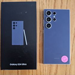 Titanium Purple Samsung Galaxy S24 Ultra 5g 256gb T-Mobile MetroPCS With Warranty $940