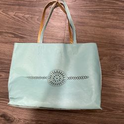 Used Blue Tote Bag