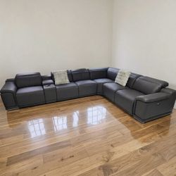 Leather Sectional Couch - Like New