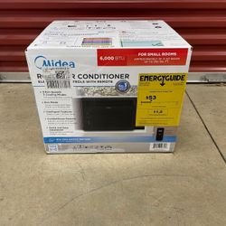 Midea 6,000 BTU 115V Window Air Conditioner with Comfort Sense Remote, up to 250 Sq. ft., Black