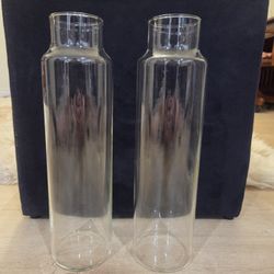 Pair of Tall Glass Vases