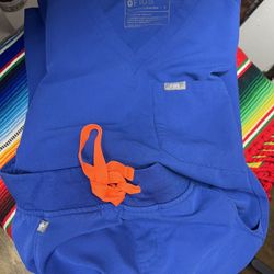 Figs Scrubs Set Royal Blue
