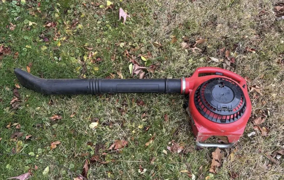Red Homelite Gas Leaf Blower.