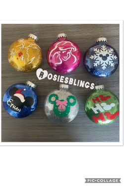 Personalized elf’s and Ornaments.