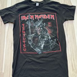 Iron Maiden "Senjutsu" T-Shirt Men's Size SM Band 2021 Album Samurai Eddie Black