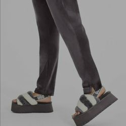 UGG Womens Disco Stripe Slide Shade White Combo 
