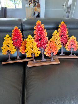 Fall Autumn Tree Figurine Sets