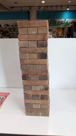 Wooden Tumbling Tower Block Game Classic Stacking Tabletop Party Game Set