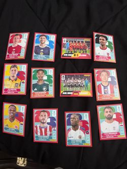 Red World Cup stickers