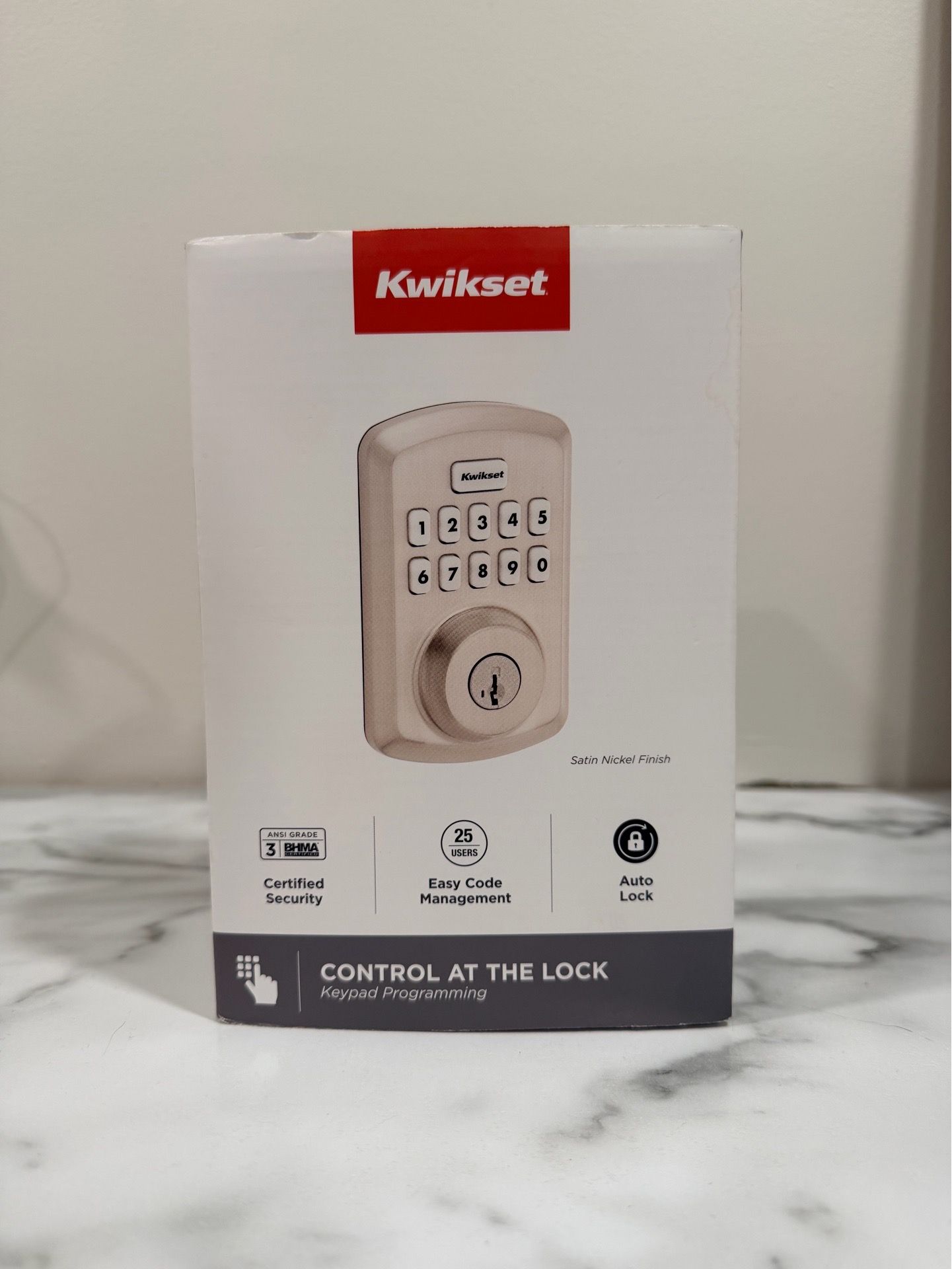 NEW Kwikset Keyless entry Deadbolt – Satin Nickel