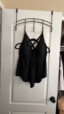 Black Strappy Swim top size 2