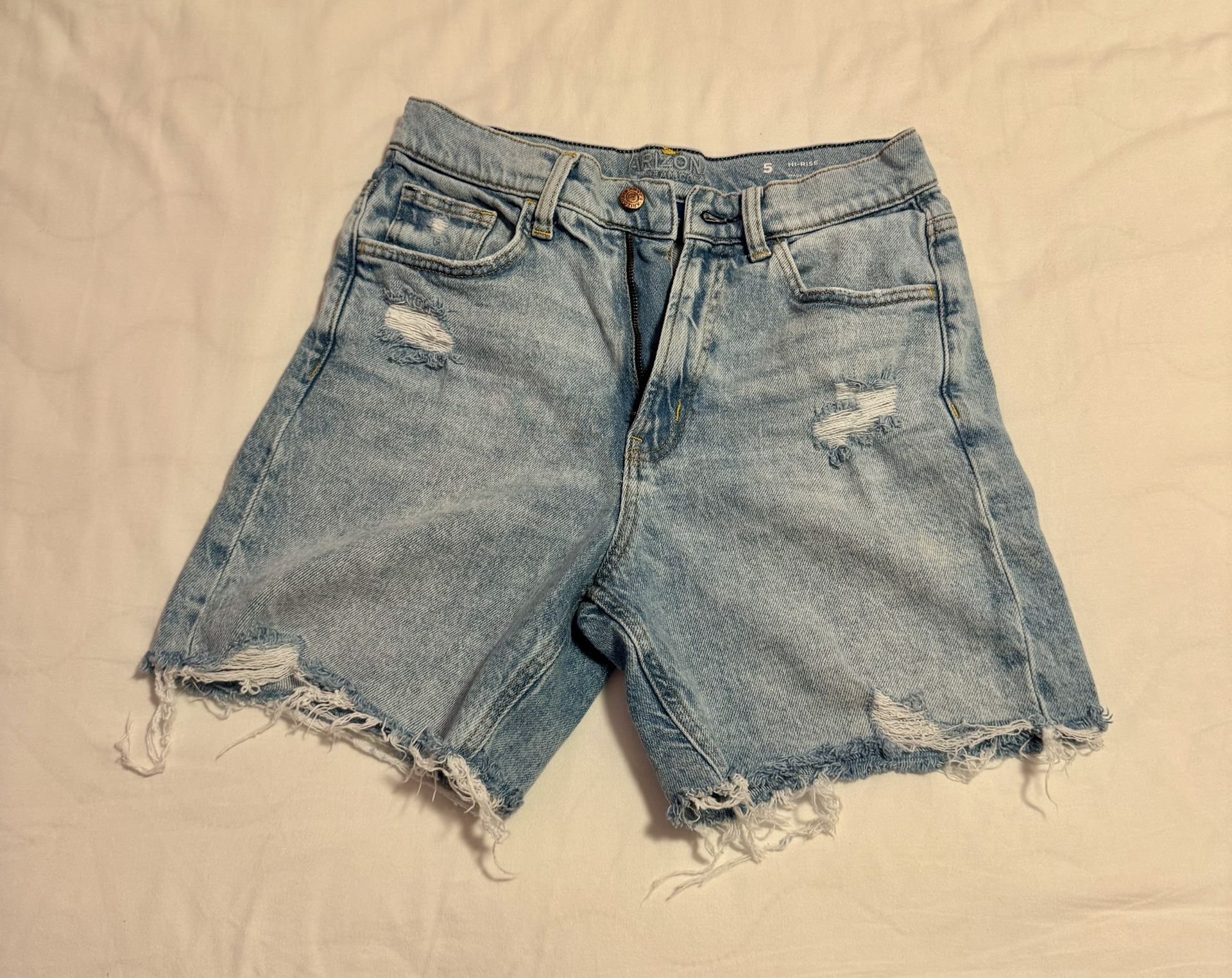 Distressed Denim Shorts