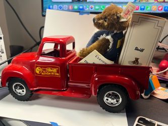 Steiff “Delivery Man” Mohair Bear & DeSalle Collector Truck Gift Set – Complete w/ Box & Certificate