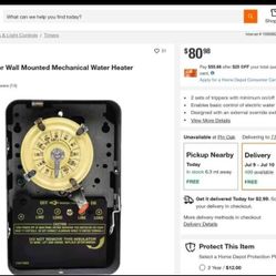 Intermatic
40 Amp 60-Minute Indoor Wall Mounted Mechanical Water Heater Timer