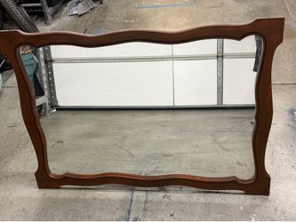 Wood framed mirror