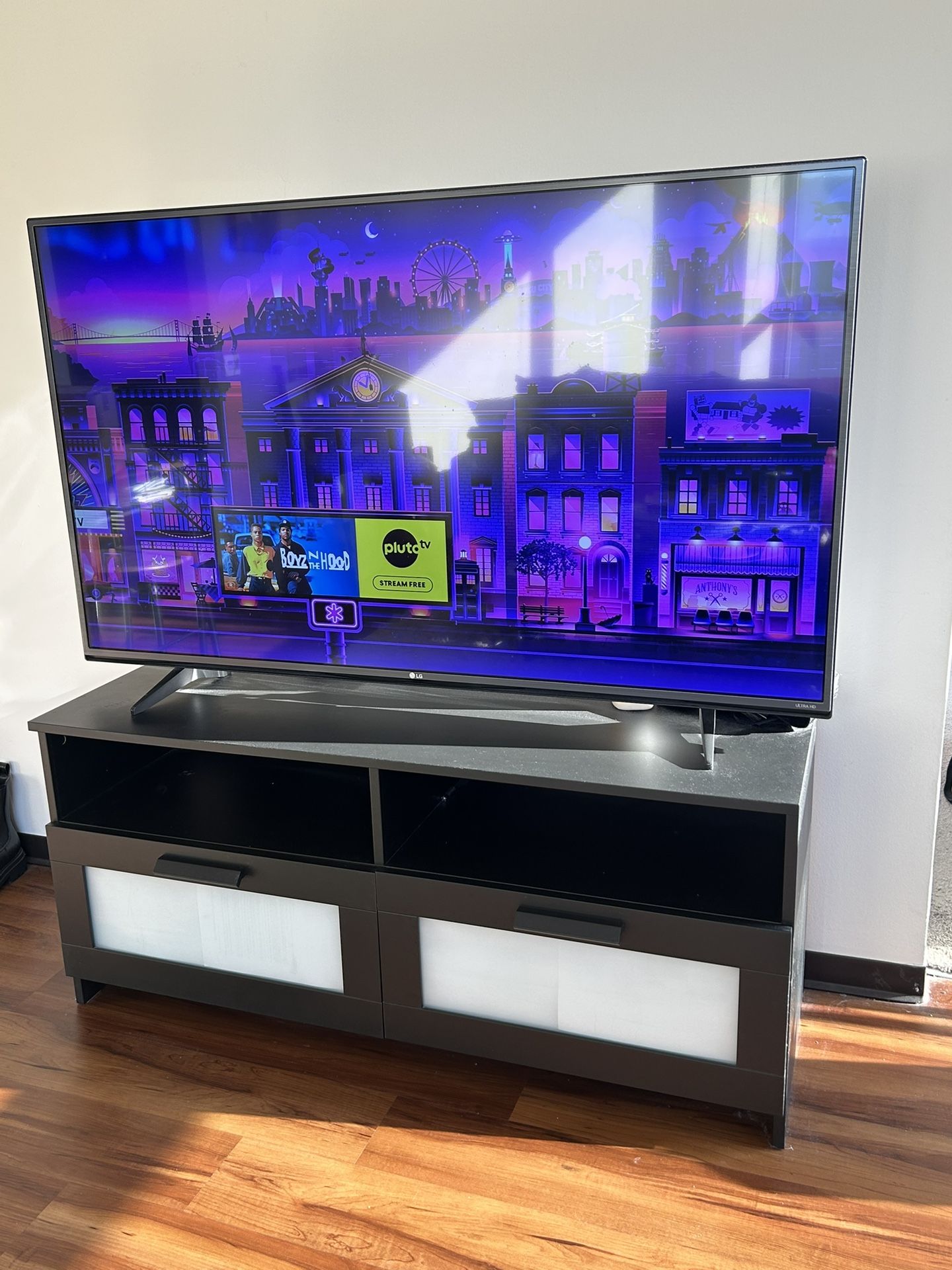 55 Inch LG TV with Dresser Stand