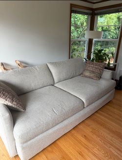 Crate and Barrel comfort square arm deep sofa