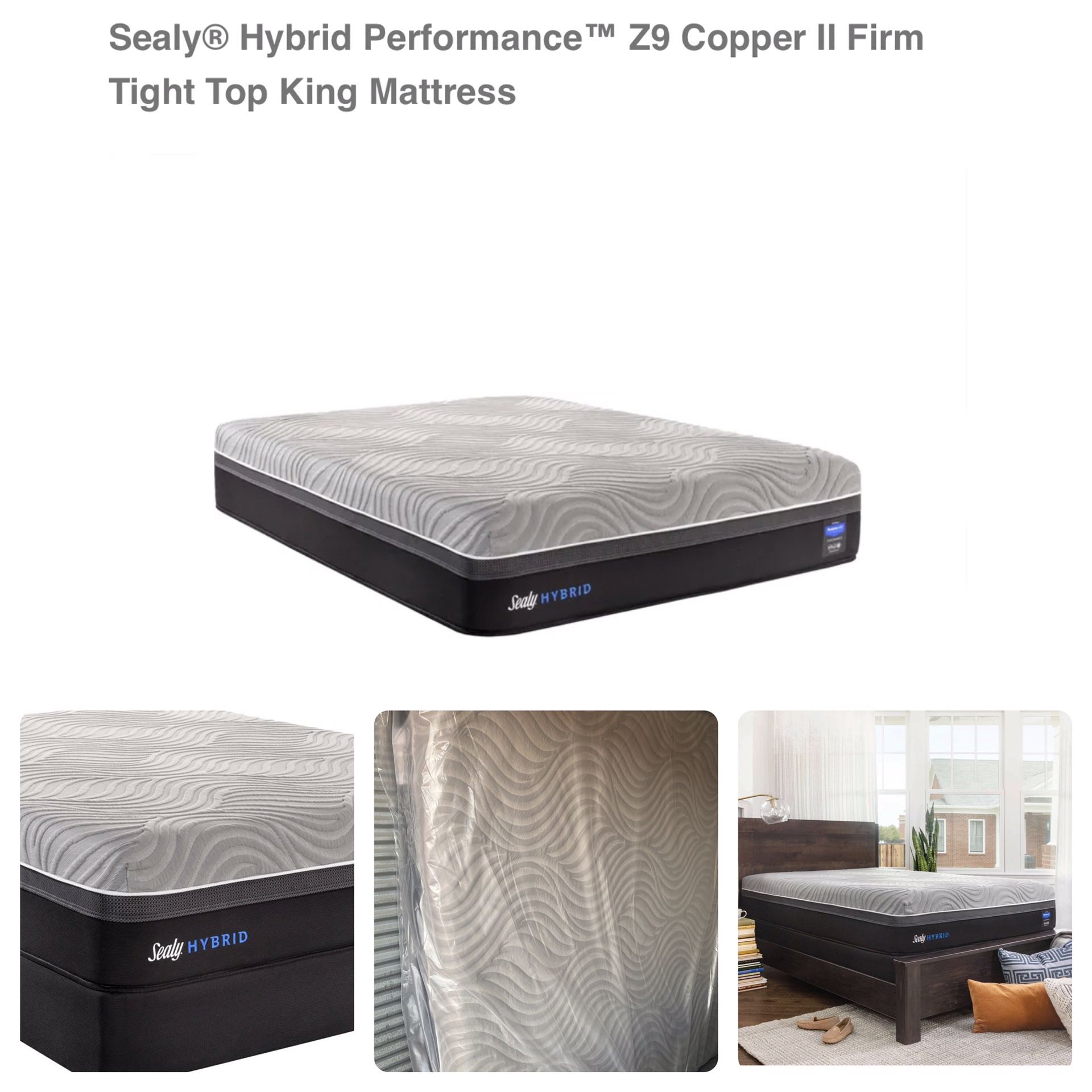 ♦️Firm | California King Size | Sealy Hybrid Performance ™ Z9 Copper II Tight Top King Mattress