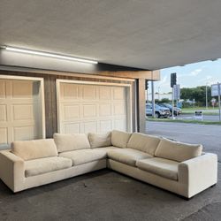 Beige Modern Sectional Couch