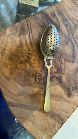 Vintage Brass Tea Infuser Spoon