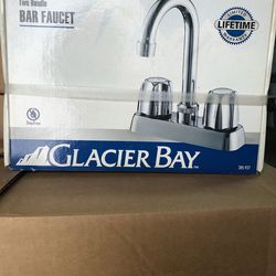 Glacier Bay Chrome Two Handle BAR Faucet 385-937

Condition is New in box

Easy Installation instructions Enclosed
Fits Bar Sink with 4" Center Holes,