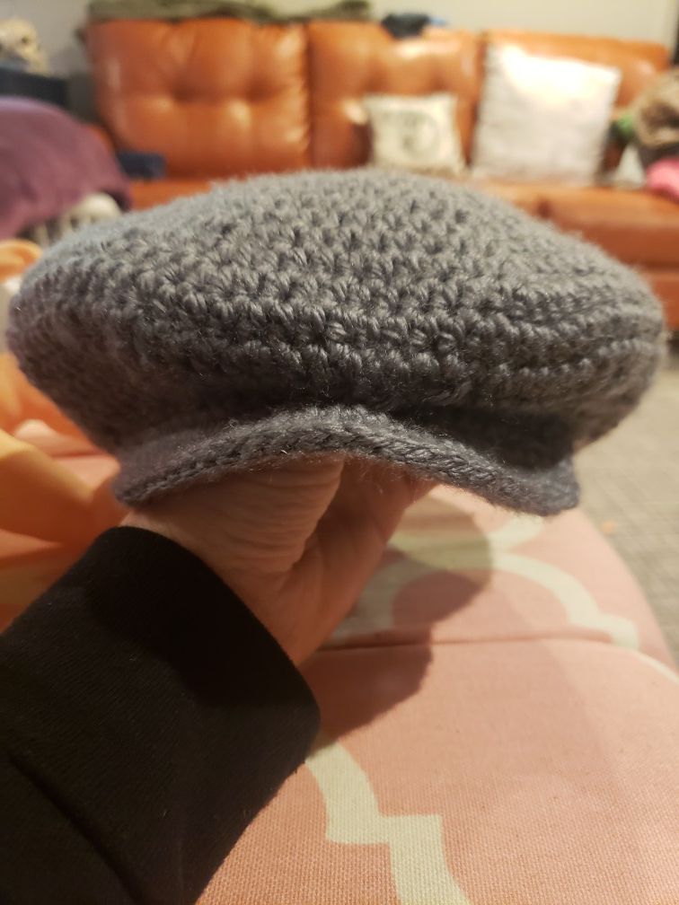 Newborn-1 crochet newsboy cap