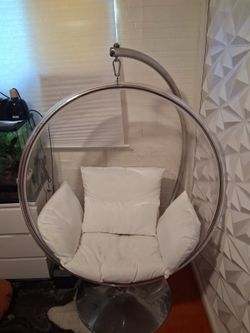 Contemporary Clear Acrylic Accent Swing Chair