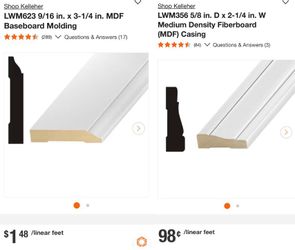 Lot of MDF baseboard and door trim