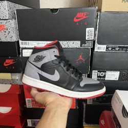 Jordan 1 Mid Bred Shadow size 7M USED But Clean