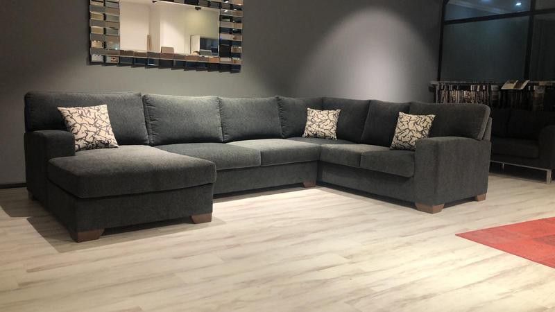 Smoke Sectional Couch, Living Room // Delivery Available