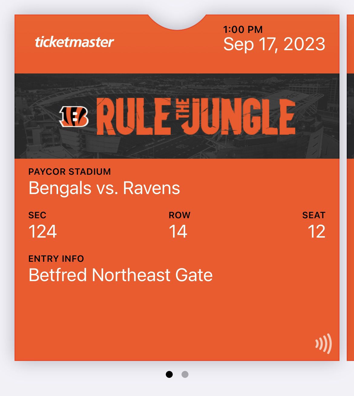 Bengals Vs Ravens Tickets 9/17/23! 