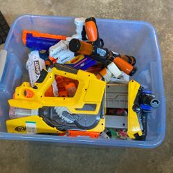 Huge Nerf Gun Lot + Darts & Attachments