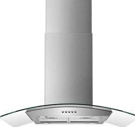 New 36” Tieasy Vent Hood Island Range Hood 700 CFM Ceiling Mount Hood Stainless Steel Stove