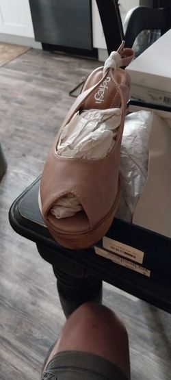 Refresh Sling Back Wedge Tan Beige. Size 9