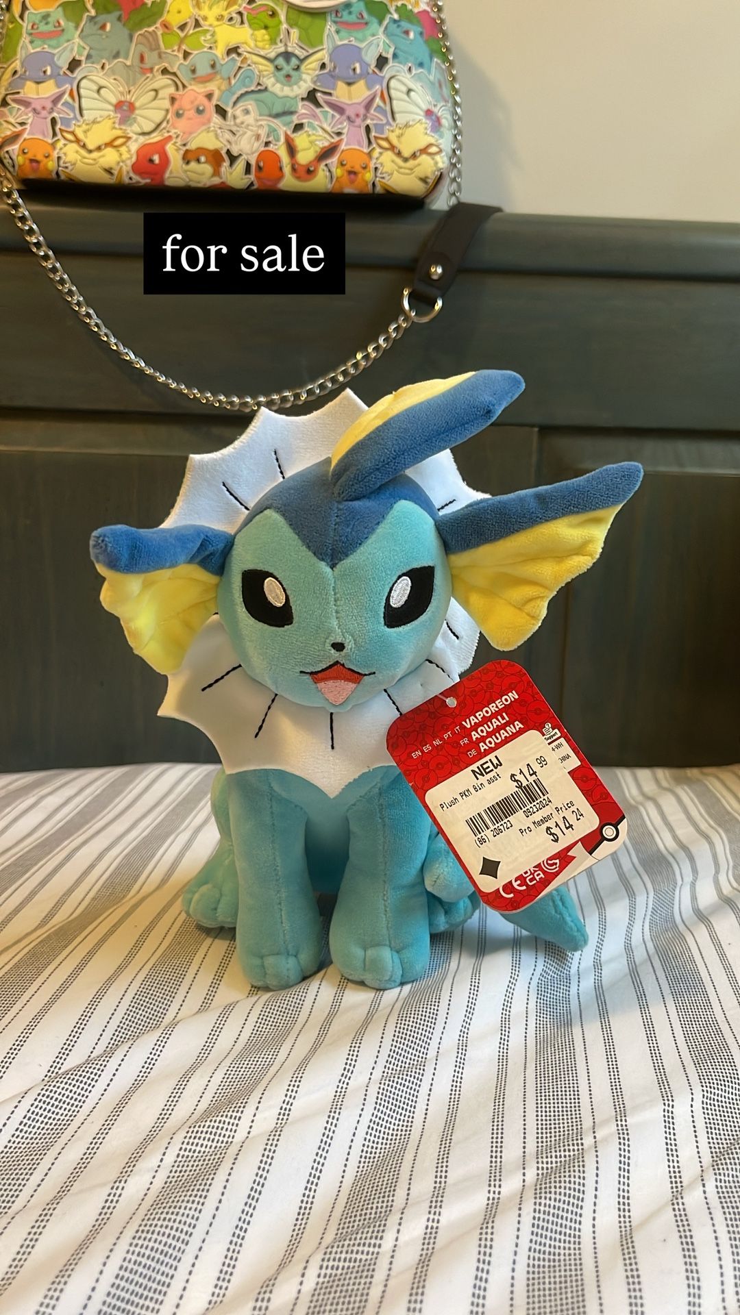 vaporeon pokémon plush toy brand new