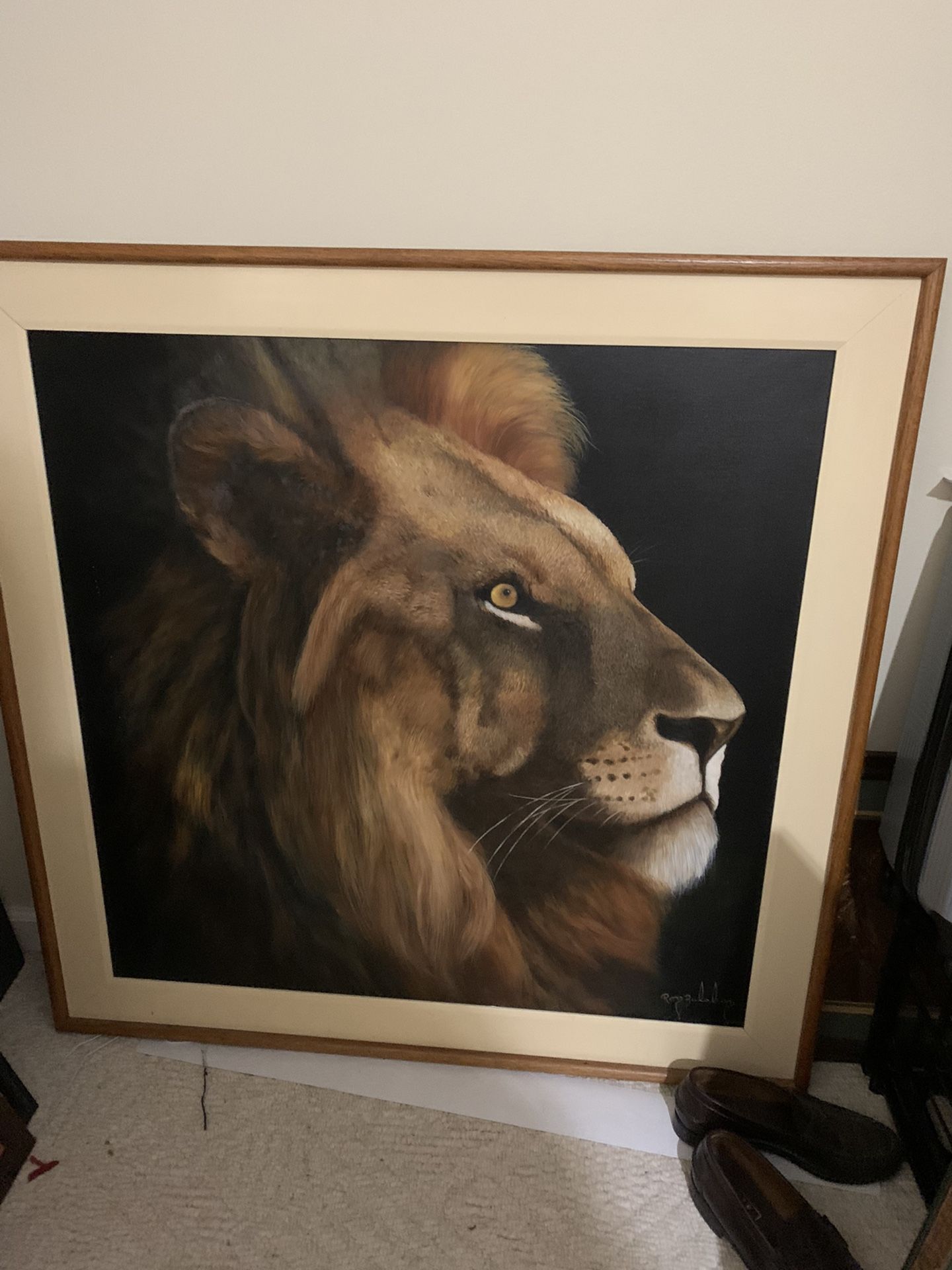 Large Lion Painting Rob bakabon