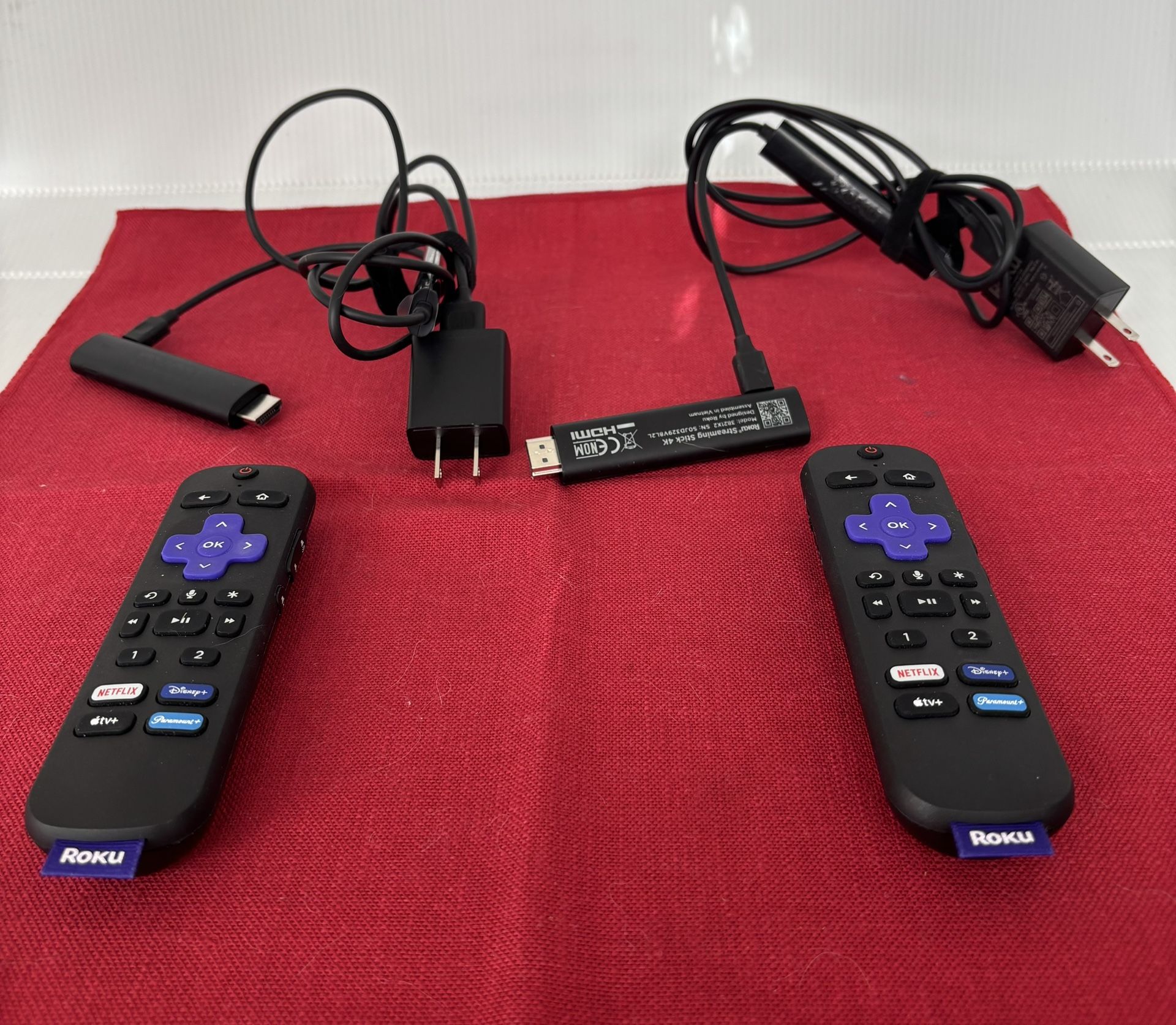 Two Roku Streaming Sticks 4K With Remotes 