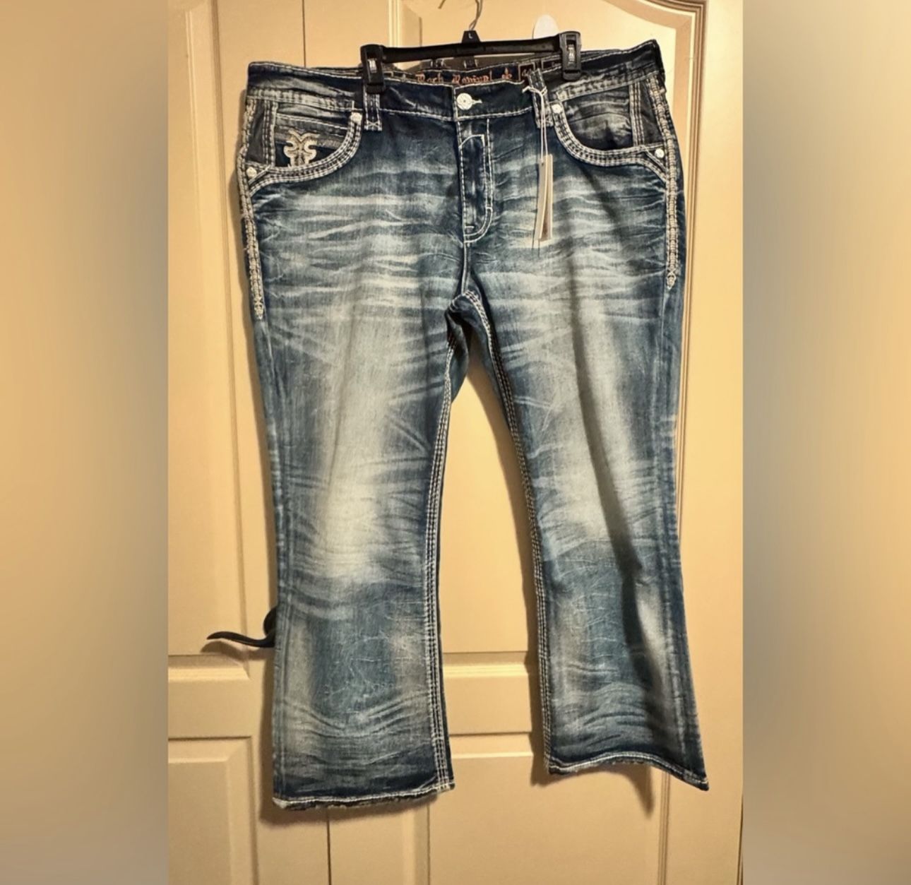 Rock Revival Tad B202 Boot Cut Jeans 44x32 Men