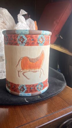 Southwestern Horse Decorative Canister