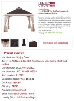Outdoor Gazebo (11’x13’)