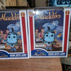 GENIE WITH LAMP Aladdin VHS Cover Funko Pop