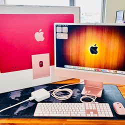 Apple iMac 24” PINK M1 2021 16GB RAM 512GB (4 Ports) IN BOX with Matching Keyboard and Mouse
