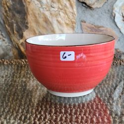 Medium Red Ceramic Bowl 