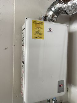 Eco-temp natural gas water heater. 