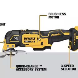 DEWALT 20V MAX XR Brushless Oscillating Multi-Tool (DCS356B) - Tool Only