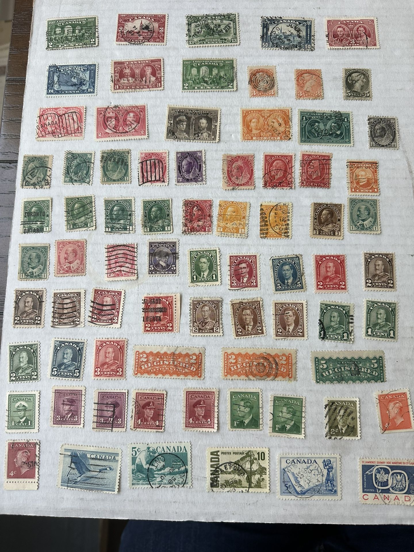 Canada Collection Of 115 Stamps Old And Newer