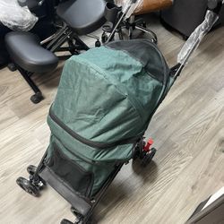 Dog Stroller, 4 Wheels Pet Strolling, Foldable Carrier Pet Stroller for Small Dogs Cats, with Carrying Strap and Cup Holder, Dog Poop Bags & Dispenser