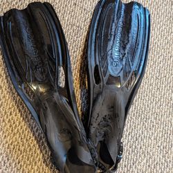 Sz  10-13 Long Fins Sherwood Diving Scuba Snorkeling Turbo Longfins Freediving Spear Fishing Mares Scubapro Atomic Heal Strap Bootie Compatible