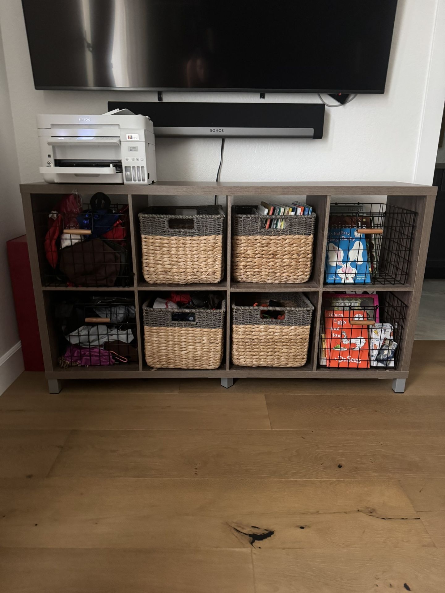 8, 11in Cube Bookshelf Console Table