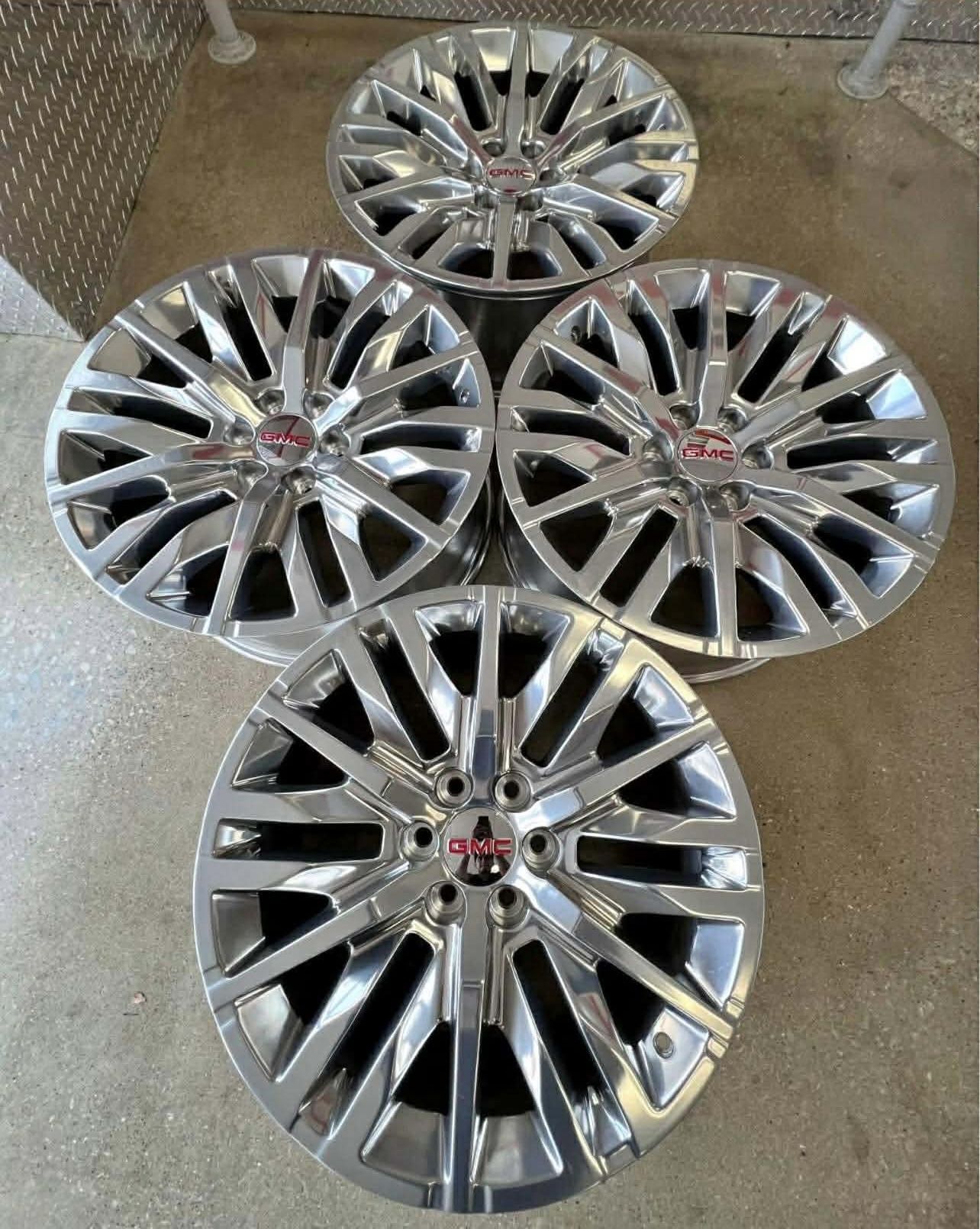GMC Sierra Denali OEM 22s Wheels.